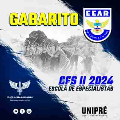 Gabarito do concurso da EEAR CFS 2 2024