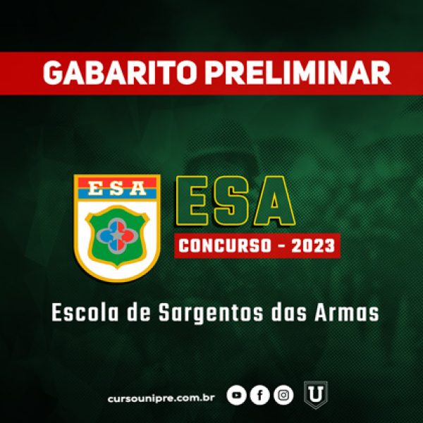 Gabarito do Concurso da ESA 2023