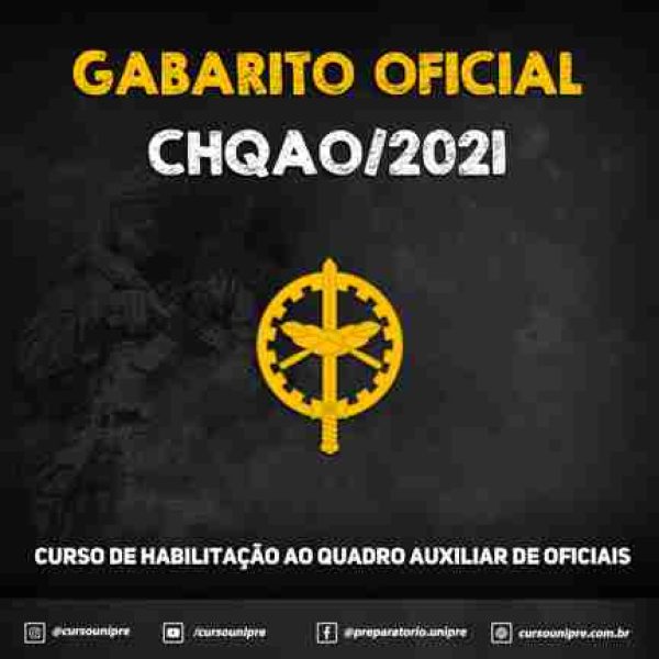 Gabarito oficial CHQAO