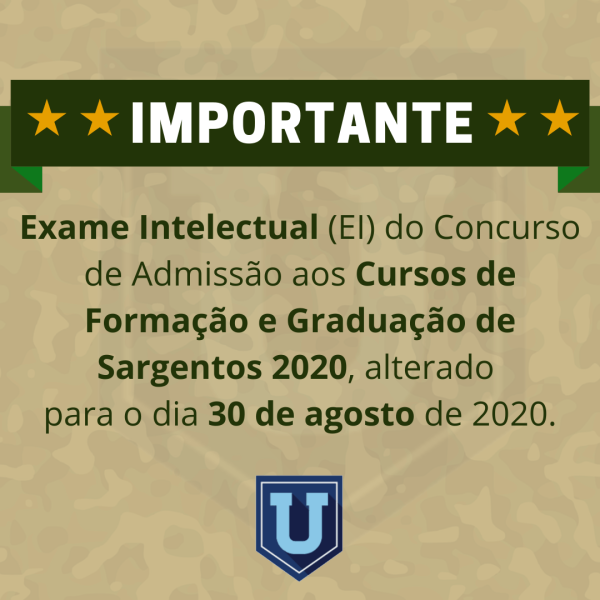 Concurso de Admissão aos Cursos de Formação e Graduação de Sargentos 2020